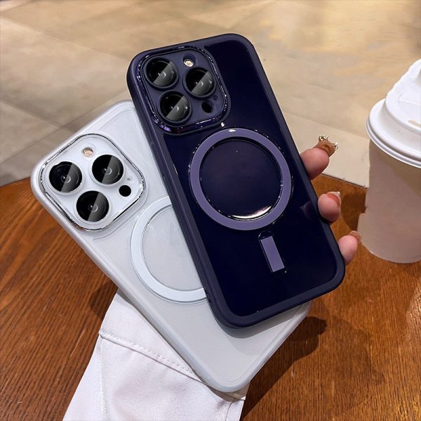 MagSafe-Compatible iPhone Case with Camera Lens Protectors – Magnetic TPU Cover